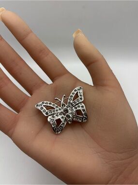 Crystal Butterfly Brooch